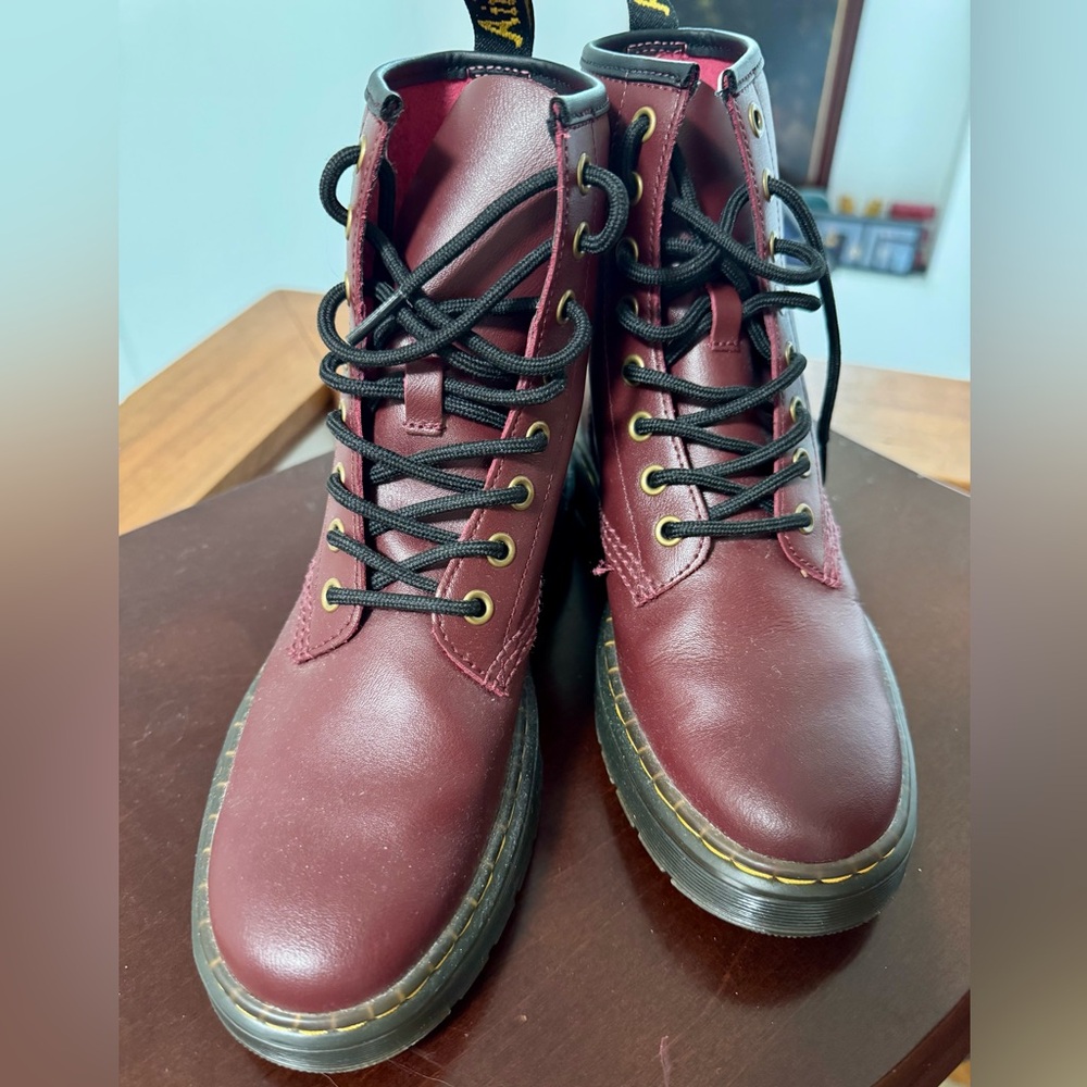 Dr. Martens Burgundy and Black Boots